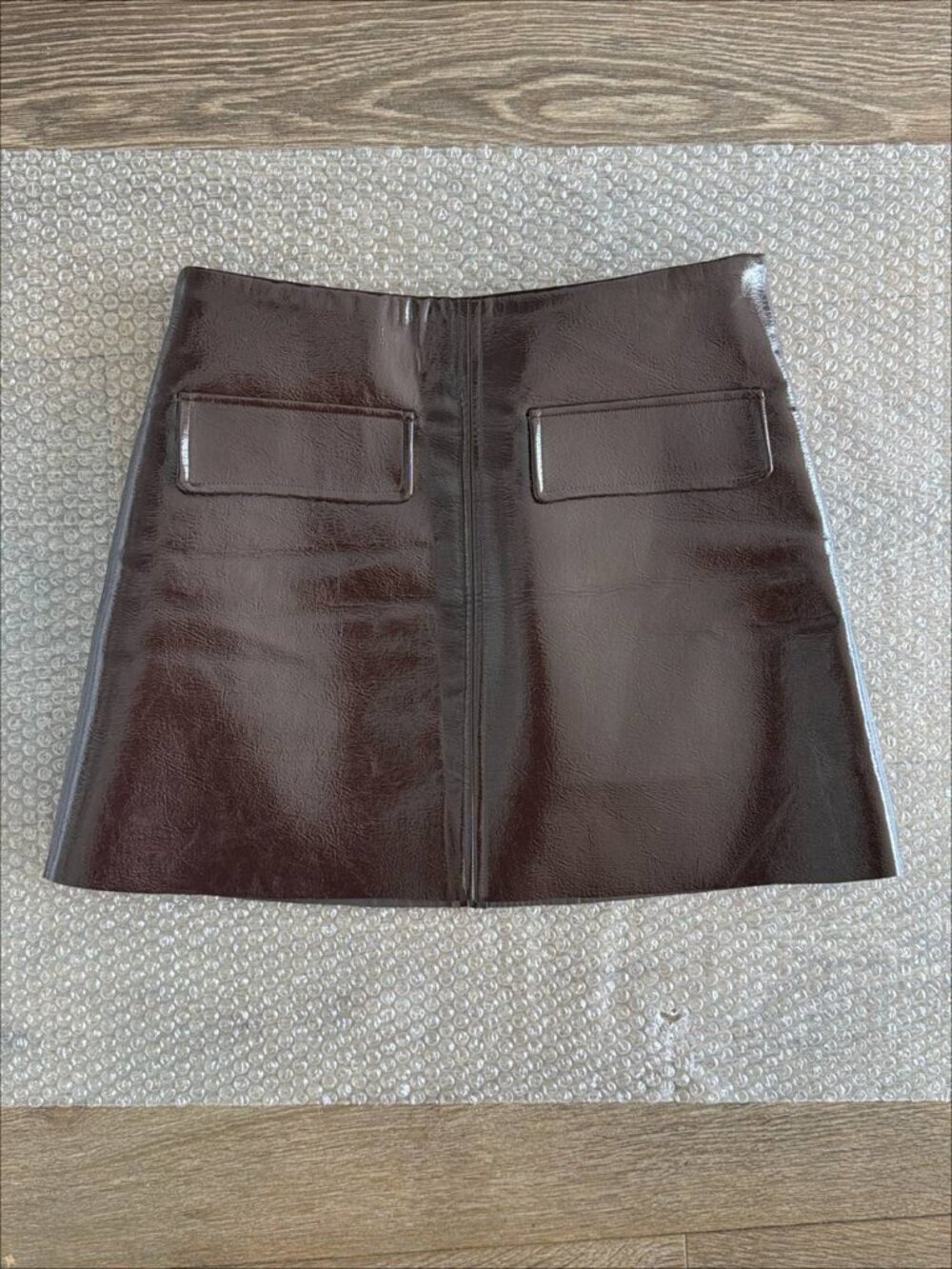 Commense Vinyl Skirt | Womens (Size M) | Dark Brown